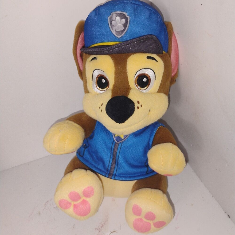 Paw Patrol Bedtime PlushReversible Shirt Stuffed Animal Cop Dog 10+ Inche